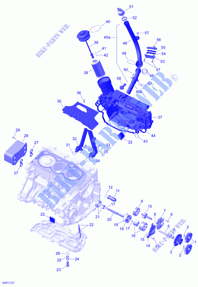 Rotax   Lubrification du Moteur pour Can-Am SPYDER F3 T (FABRIQUE APRES 09/2020) de 2021