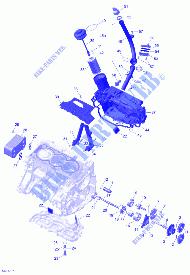 Rotax   Lubrification du Moteur pour Can-Am SPYDER F3 S SE6 (FABRIQUE APRES 09/2020) de 2021