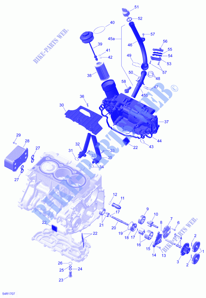 Rotax   Lubrification du Moteur pour Can-Am SPYDER F3 (FABRIQUE APRES 09/2020) de 2021