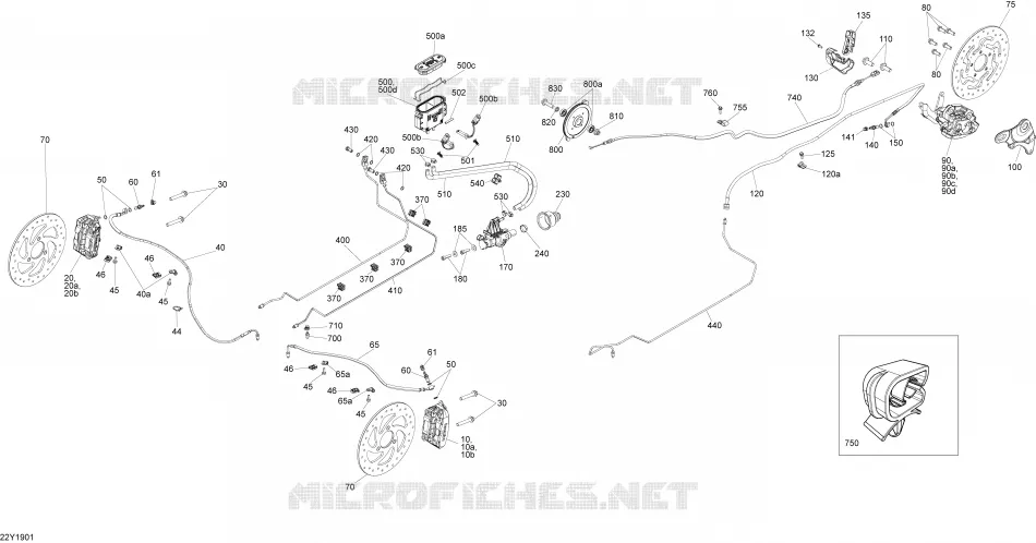 Frein hydraulique pour Can-Am SPYDER F3 S SE6 de 2019 - Can-Am