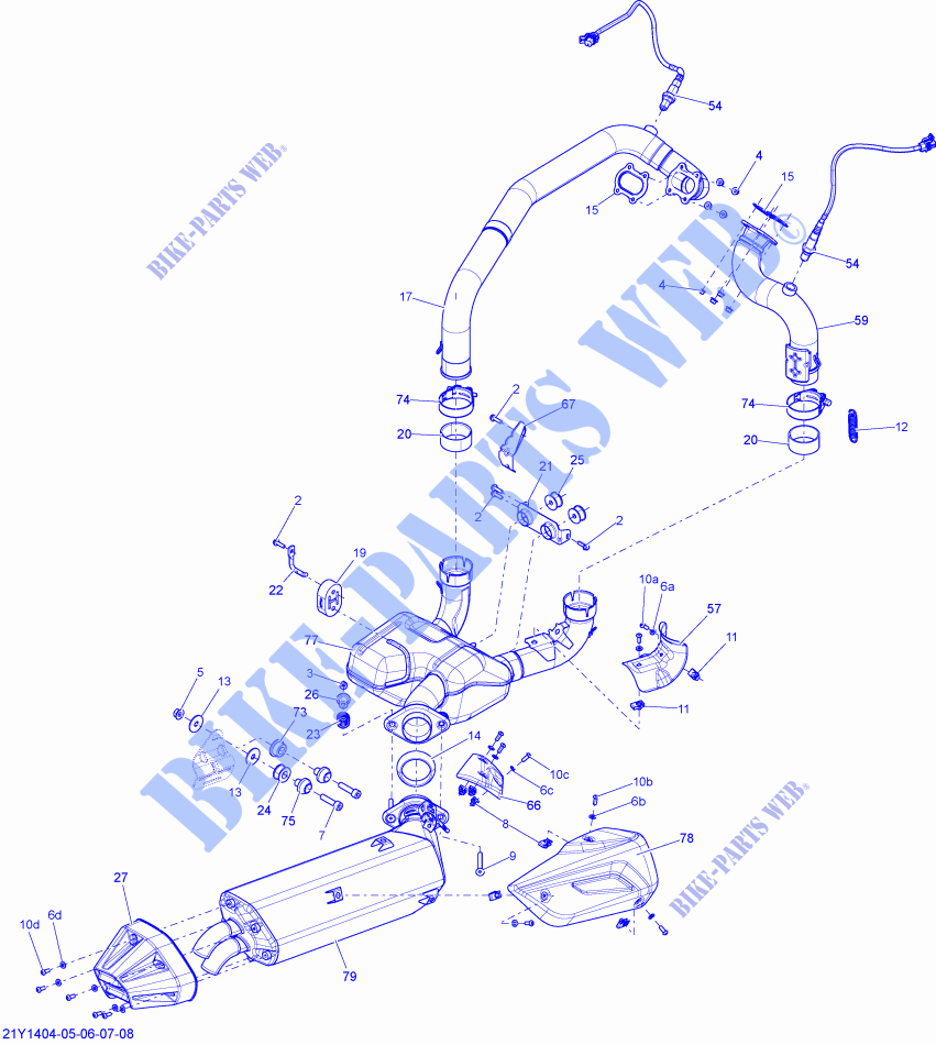 Système Échappement _21Y1407 pour Can-Am SPYDER RS SE5 de 2014