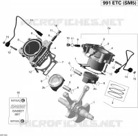 Culasse Et Piston pour Can-Am SPYDER ST SM5 de 2014