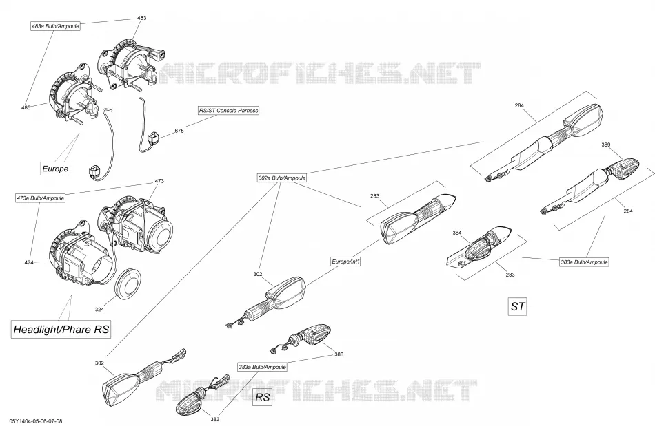 Accessoires Électriques Flasher_05Y1404 Can-Am On-Road SPYDER ST SM5 2014 SPYDER ST SM5  SPYDER ST SM5