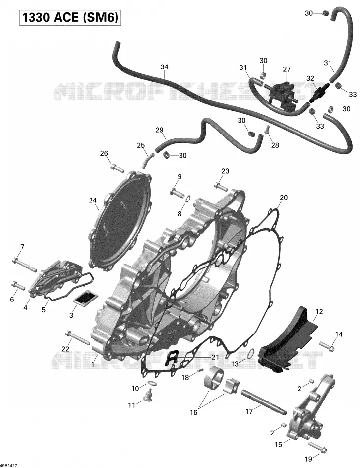 Couvercle Embrayage Can-Am On-Road SPYDER RT-S SM6 2014 SPYDER RT-S SM6  SPYDER RT-S SM6