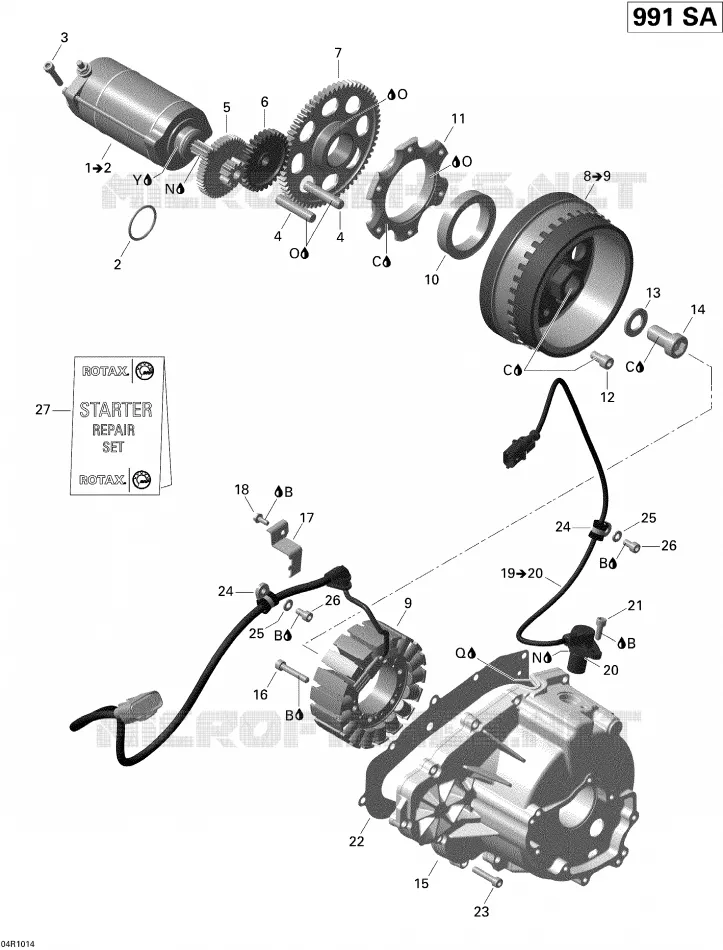 Magnéto Et Démarreur Électrique Can-Am On-Road SPYDER RS SE5 2010 SPYDER RS SE5  SPYDER RS SE5