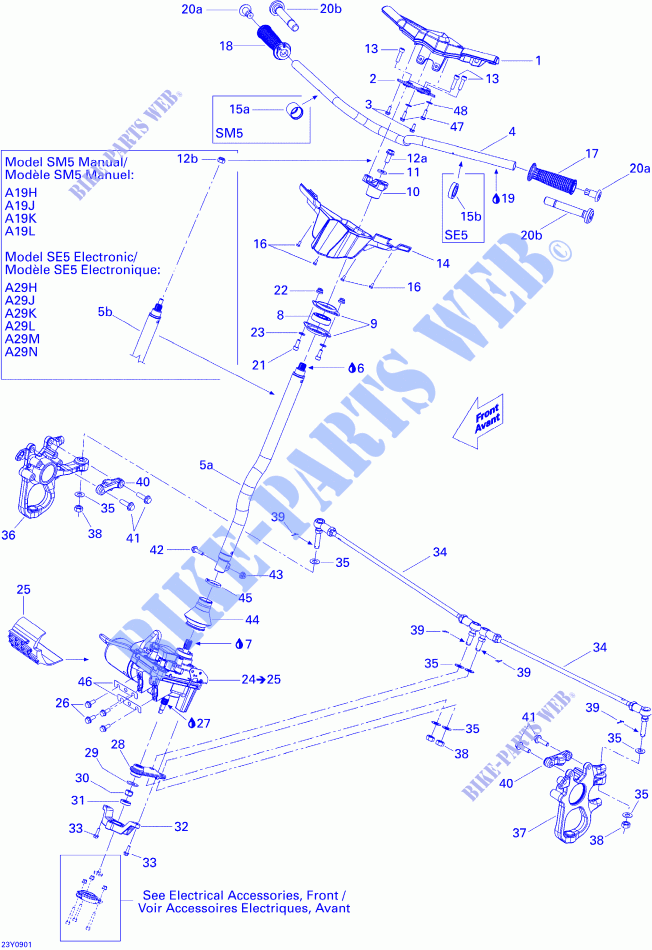 Direction SM5 Manual pour Can-Am SPYDER GS SM5 de 2009