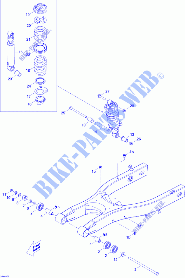 Suspension, Arrière SM5 Manual pour Can-Am SPYDER GS SM5 de 2009