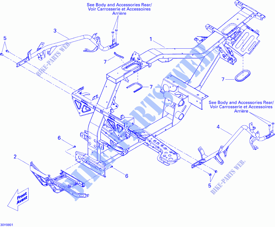 Châssis pour Can-Am SPYDER GS 5-VITESSES de 2008