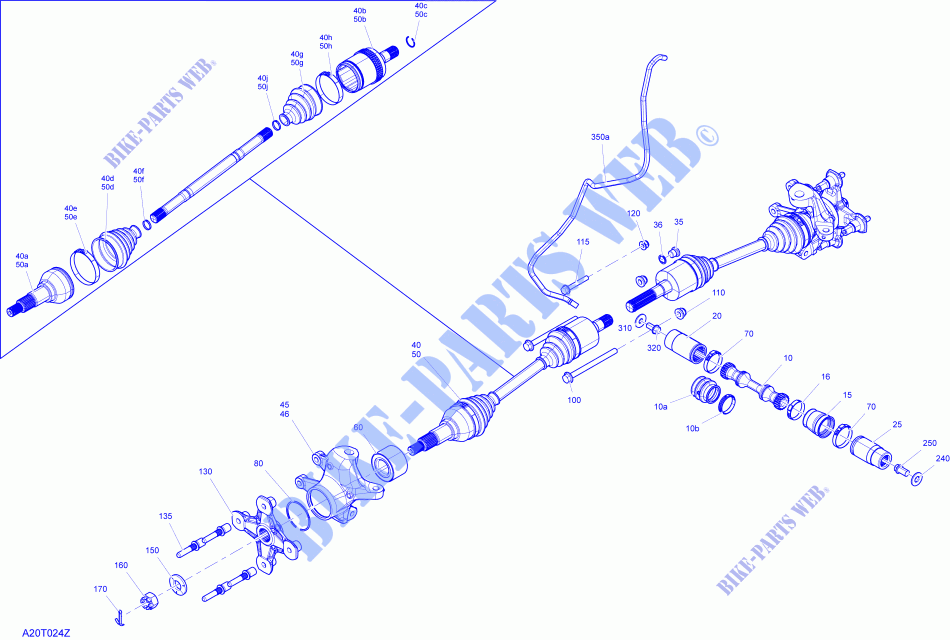 Entraînement   Avant   Pièces Communes pour Can-Am RENEGADE X MR 1000R (VISCO-4LOK) de 2021