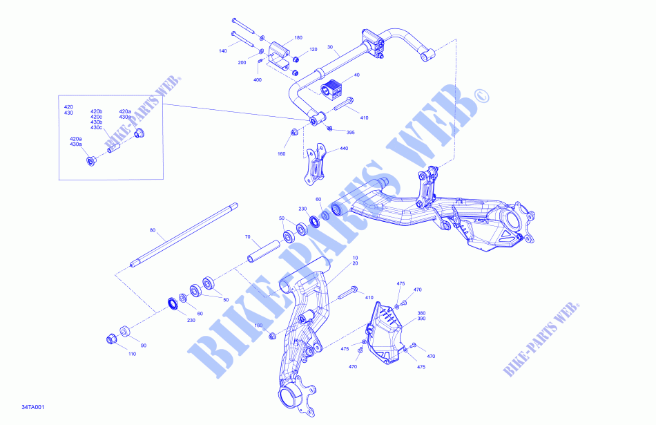 Suspension   Arrière pour Can-Am RENEGADE X MR 1000R (VISCO-4LOK) de 2021
