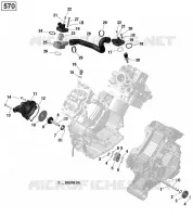 Refroidissement Moteur   570 EFI pour Can-Am OUTLANDER 570 de 2016