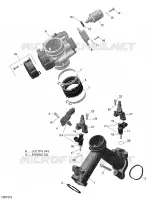 Collecteur Admission Air et Carter de Papillon   650 EFI pour Can-Am OUTLANDER 6X6 650 de 2016