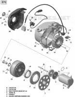 Magnéto et Démarreur Électrique   570 EFI (Outlander L XMR) pour Can-Am OUTLANDER X MR 570 L de 2016