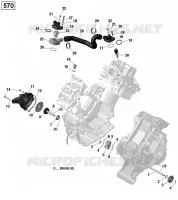 Refroidissement Moteur   570 EFI pour Can-Am OUTLANDER X MR 570 L de 2016