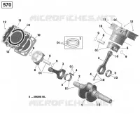 Vilebrequin et Pistons   570 EFI pour Can-Am OUTLANDER X MR 570 L de 2016