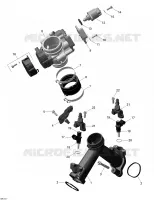 Collecteur Admission Air Et Carter De Papillon _18R1517 pour Can-Am OUTLANDER 6X6 650 de 2015