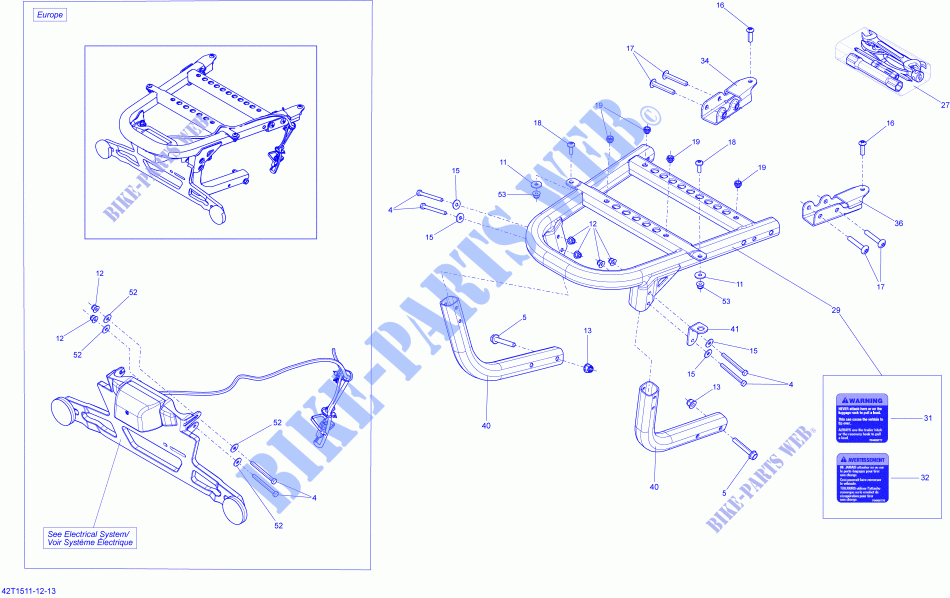 Boîte De Rangement Arrière _42T1511 pour Can-Am RENEGADE 500 de 2015