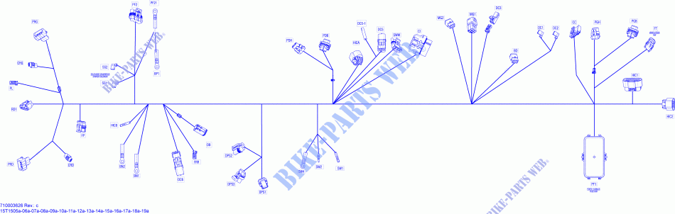 Câblage Électrique Main Harness_15T1511a pour Can-Am RENEGADE 500 de 2015