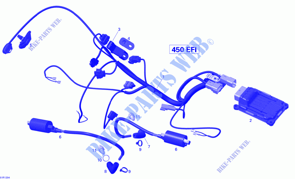 Câblage Moteur Et Module Électronique pour Can-Am DS 450 de 2014