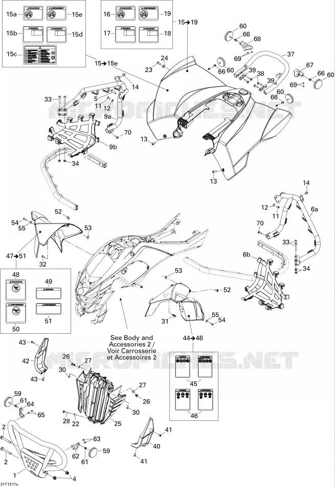 Carrosserie Et Accessoires 1 Can-Am ATV DS X MX 450 2013 DS X MX 450  DS X MX 450