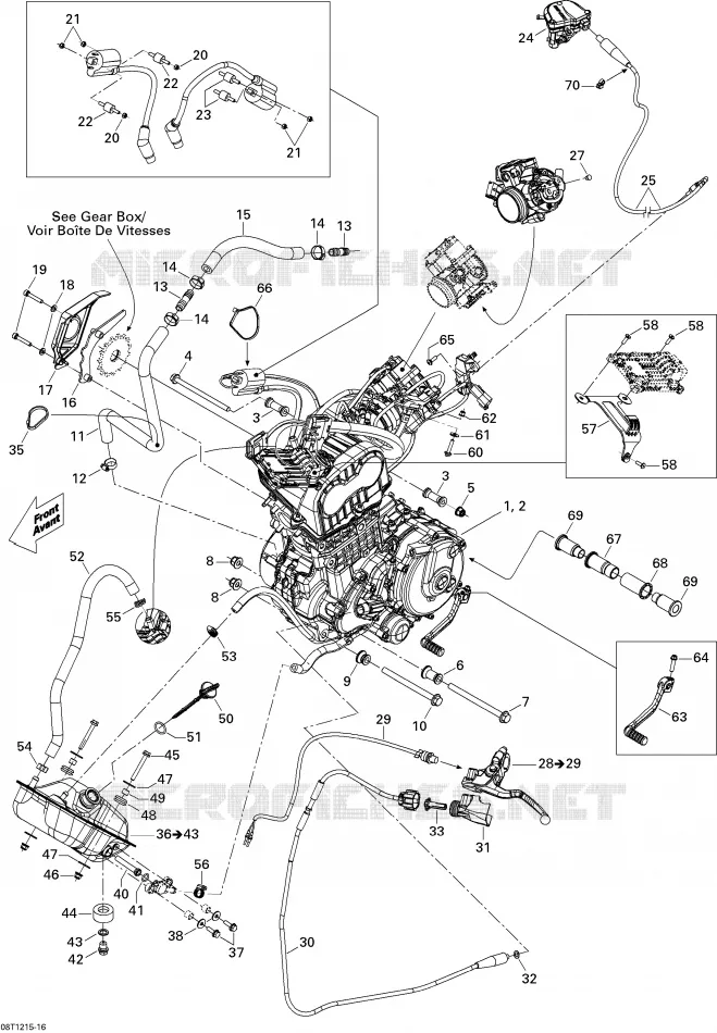 Moteur Et Support Moteur Can-Am ATV DS 450 2012 DS 450  DS 450