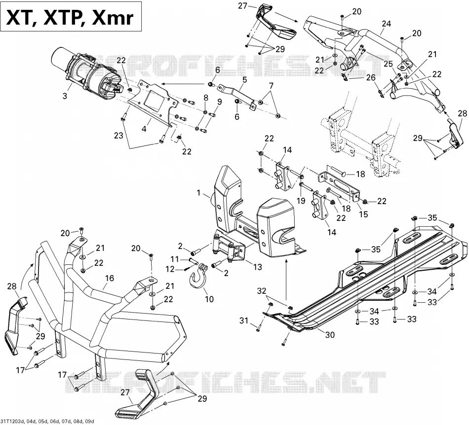 Carrosserie Et Accessoires 4 Can-Am ATV OUTLANDER 500 2012 OUTLANDER 500  OUTLANDER 500