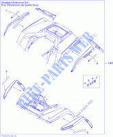 Carrosserie Et Accessoires 5, Mudguard pour Can-Am OUTLANDER MAX LIMITED 800R de 2012