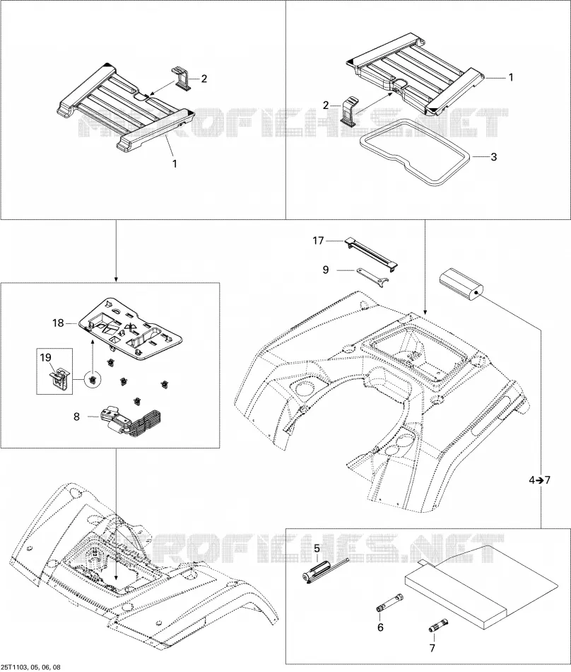 Coffres Avant Et Arrière Can-Am ATV OUTLANDER 650 2011 OUTLANDER 650  OUTLANDER 650