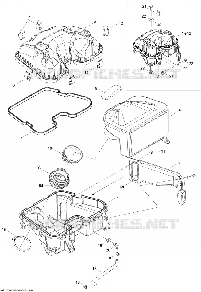 Silencieux Admission Can-Am ATV OUTLANDER X XC 800R 2011 OUTLANDER X XC 800R  OUTLANDER X XC 800R