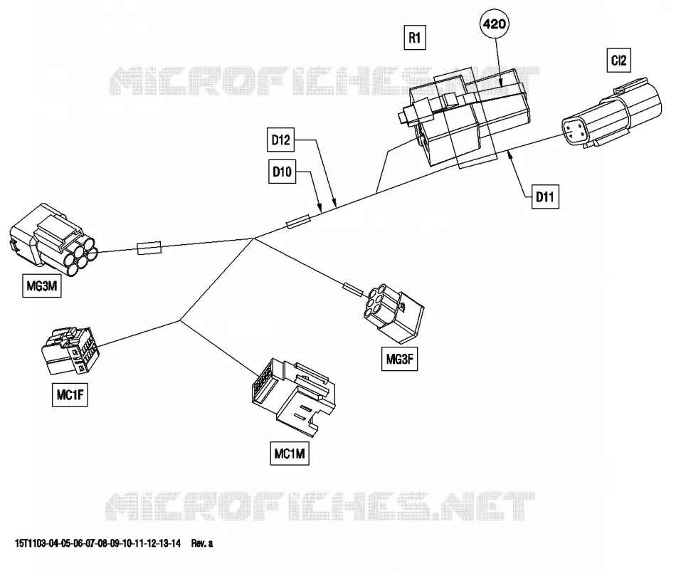 Câblage Électrique, Section Avant Europe Can-Am ATV RENEGADE X XC 800R 2011 RENEGADE X XC 800R  RENEGADE X XC 800R