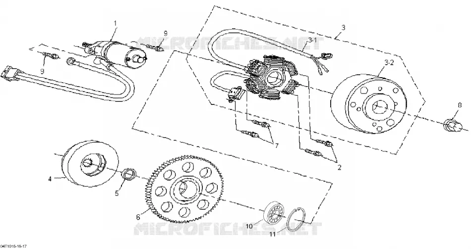 Magnéto Et Démarreur Électrique Can-Am ATV DS 70 2010 DS 70  DS 70