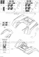 Ensemble Aile Et Panneau Central pour Can-Am OUTLANDER 800R de 2010