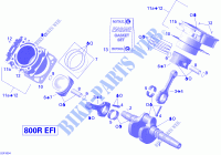 Vilebrequin, Piston Et Cylindre V1_STD, XT, XTP pour Can-Am OUTLANDER 800R de 2010