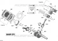 Vilebrequin, Piston Et Cylindre V1_STD, XT, XTP pour Can-Am OUTLANDER 800R de 2010
