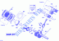 Vilebrequin, Piston Et Cylindre V1_STD, XT, XTP pour Can-Am OUTLANDER MAX 800R de 2010