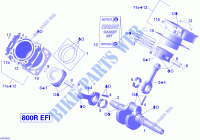 Vilebrequin, Piston Et Cylindre V2_XXC pour Can-Am RENGADE X XC 800R de 2010