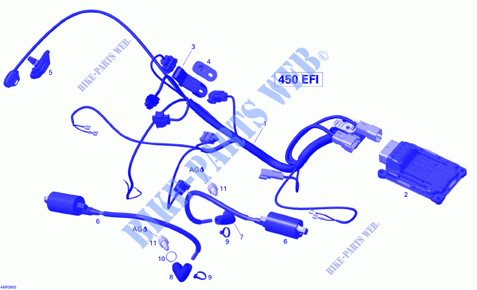 Câblage Moteur pour Can-Am DS X XC / X MX 450 de 2009
