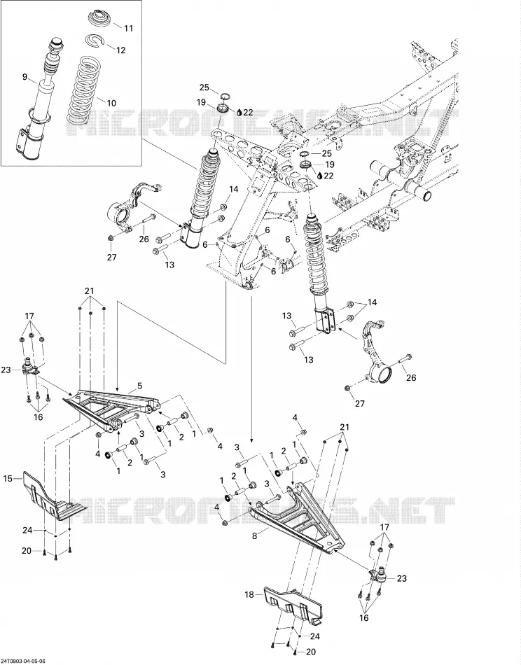 Suspension Avant Can-Am ATV OUTLANDER MAX 400 2009 OUTLANDER MAX 400  OUTLANDER MAX 400