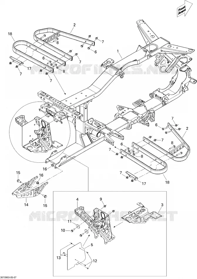 Châssis Can-Am ATV OUTLANDER XT 650 2009 OUTLANDER XT 650  OUTLANDER XT 650