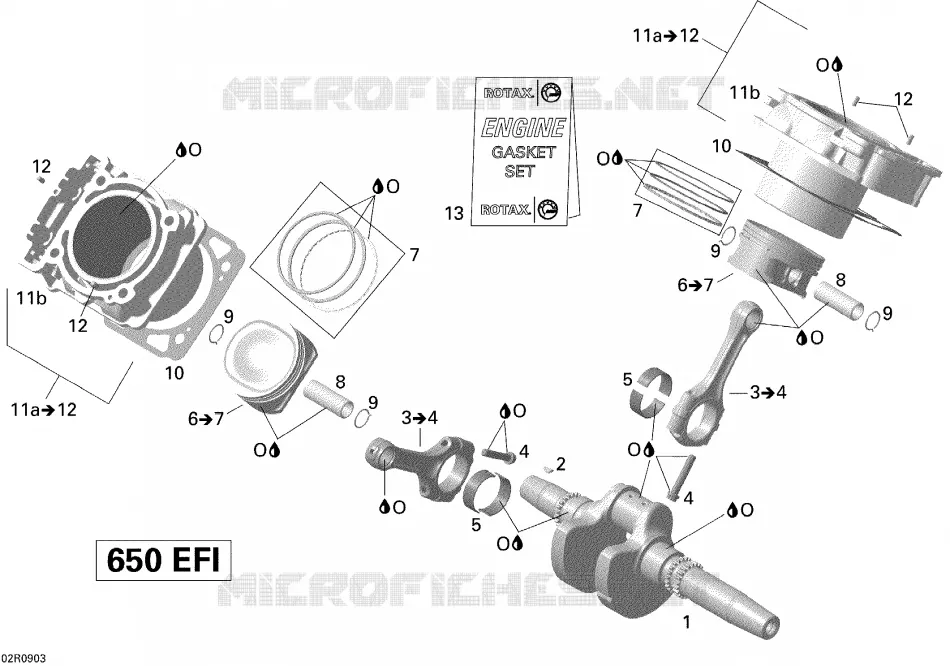 Vilebrequin, Piston Et Cylindre Can-Am ATV OUTLANDER XT 650 2009 OUTLANDER XT 650  OUTLANDER XT 650