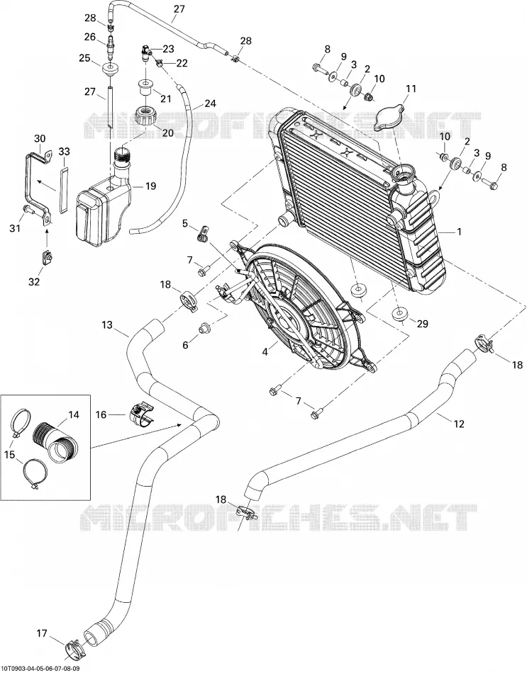 Système Refroidissement Can-Am ATV OUTLANDER MAX XT 800R 2009 OUTLANDER MAX XT 800R  OUTLANDER MAX XT 800R
