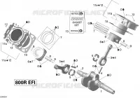 Vilebrequin, Piston Et Cylindre pour Can-Am OUTLANDER MAX LIMITED 800R de 2009
