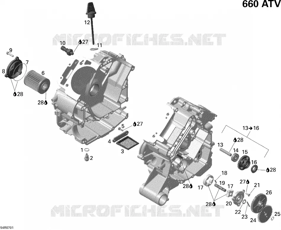 Lubrification Moteur Can-Am ATV OUTLANDER 650 2008 OUTLANDER 650  OUTLANDER 650