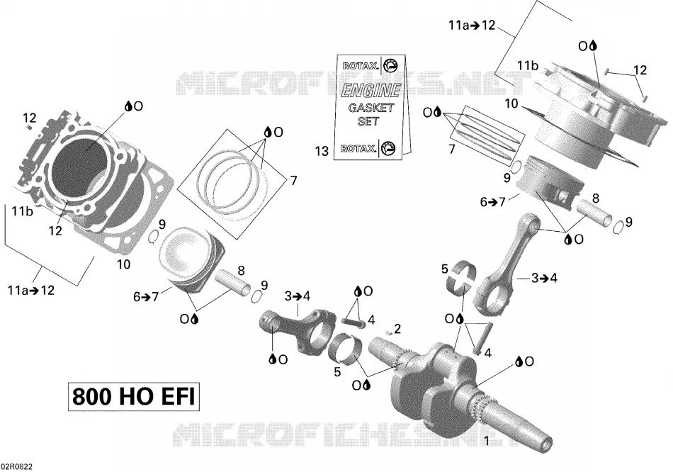 Vilebrequin, Piston Et Cylindre Can-Am ATV OUTLANDER 800 2008 OUTLANDER 800  OUTLANDER 800
