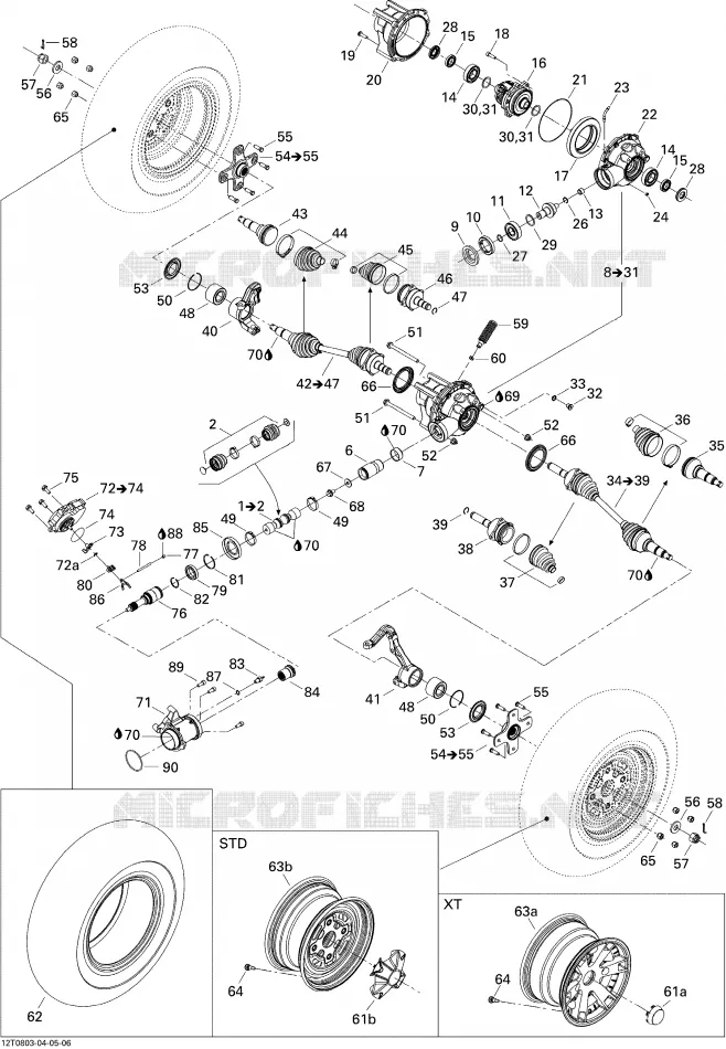 Système Entraînement Avant XT Can-Am ATV OUTLANDER MAX XT 400 EFI 2008 OUTLANDER MAX XT 400 EFI  OUTLANDER MAX XT 400 EFI