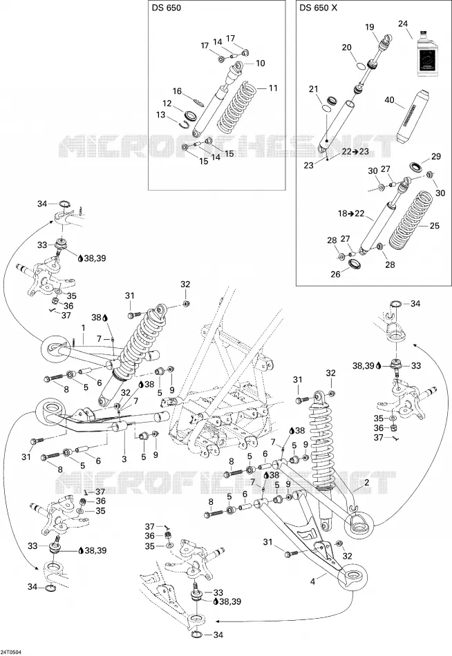 Suspension Avant Can-Am ATV DS 650 2005 DS 650  DS 650