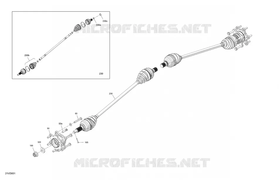 REAR DRIVE SHAFT  Can-Am SSV Maverick R X RS 7ARJ 2024 Maverick R X RS  Maverick R X RS