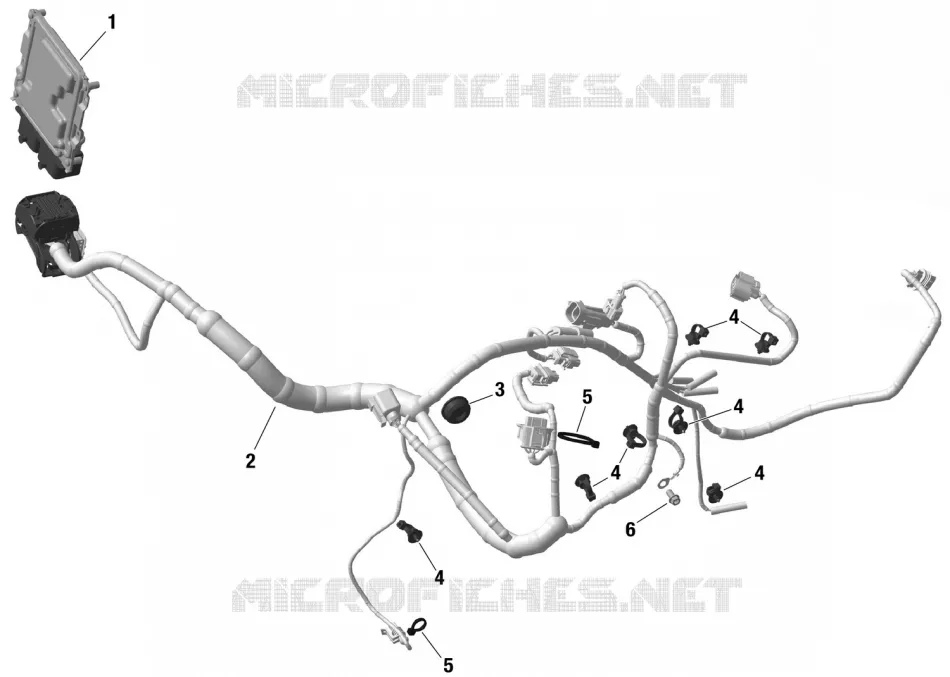 01- ROTAX - Engine Harness And Electronic Module Can-Am SSV Maverick Trail 700 DPS 7HRE 2024 Maverick Trail 700 DPS  Maverick Trail 700 DPS