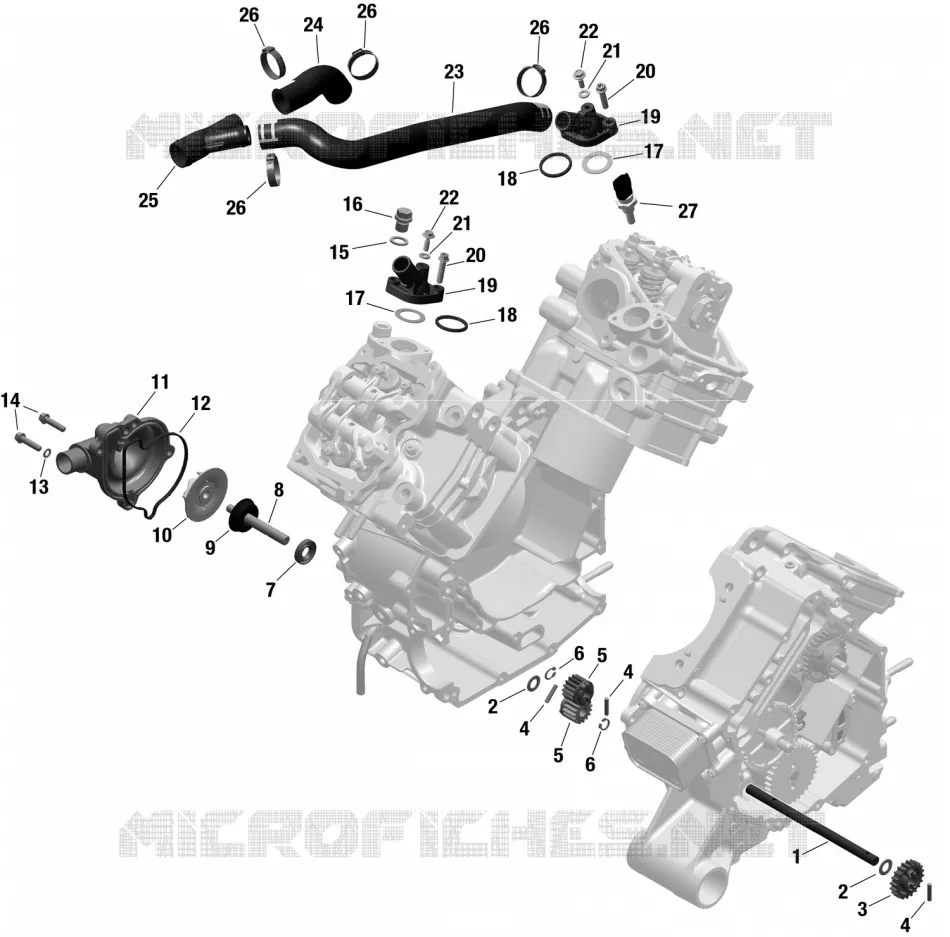 01- ROTAX - Engine Cooling Can-Am ATV Outlander DPS 1000R EFI 4X4 3XRA 2024 Outlander DPS 1000R EFI 4X4  Outlander DPS 1000R EFI 4X4