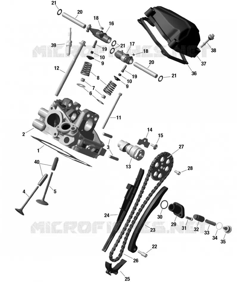 01- ROTAX - Rear Cylinder Head Can-Am ATV Outlander X XC 1000R EFI 4X4 4MRB 2024 Outlander X XC 1000R EFI 4X4  Outlander X XC 1000R EFI 4X4